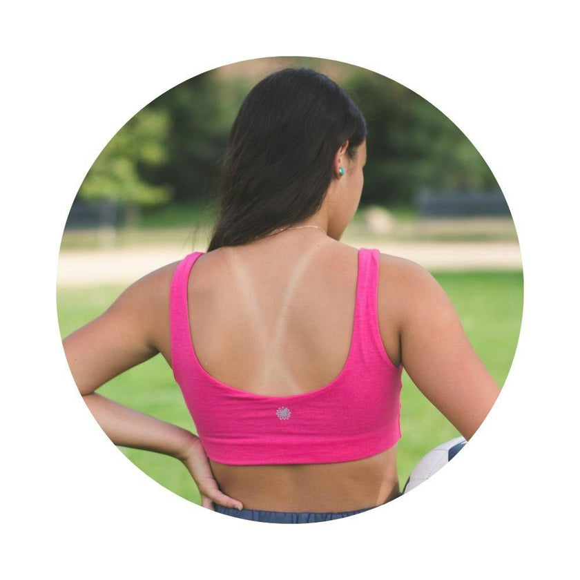 Aster Reversible Girls Tank Bra White