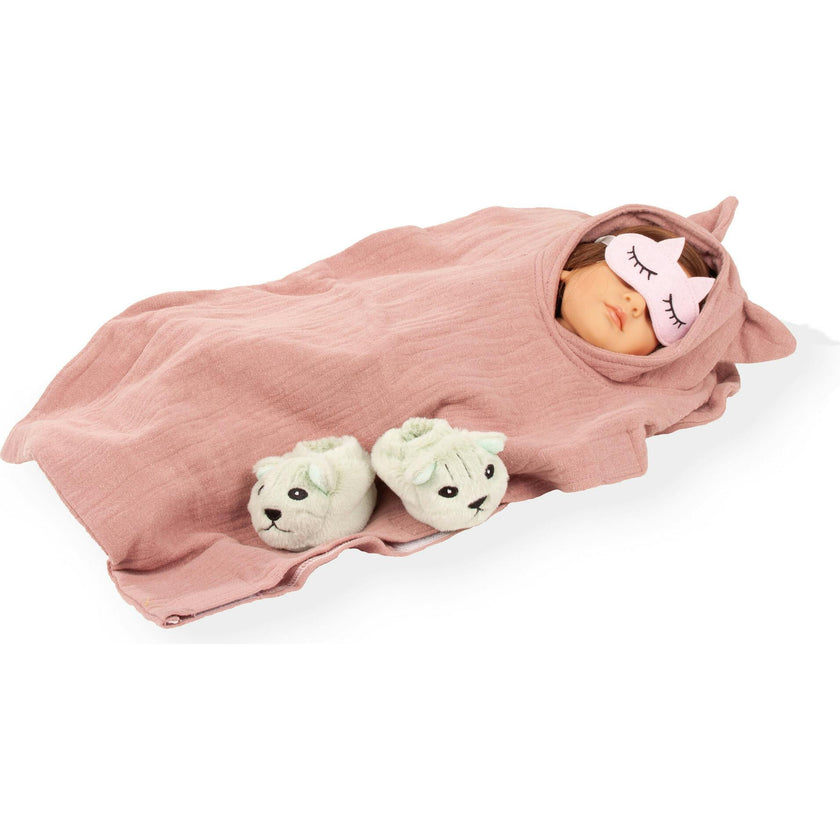 Gotz Little Kidz “Grete PJ Party” 14" Multi‑Jointed Standing Doll with Sleeping Bag