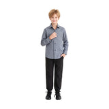 Gray Dandelion Print Dress Shirt