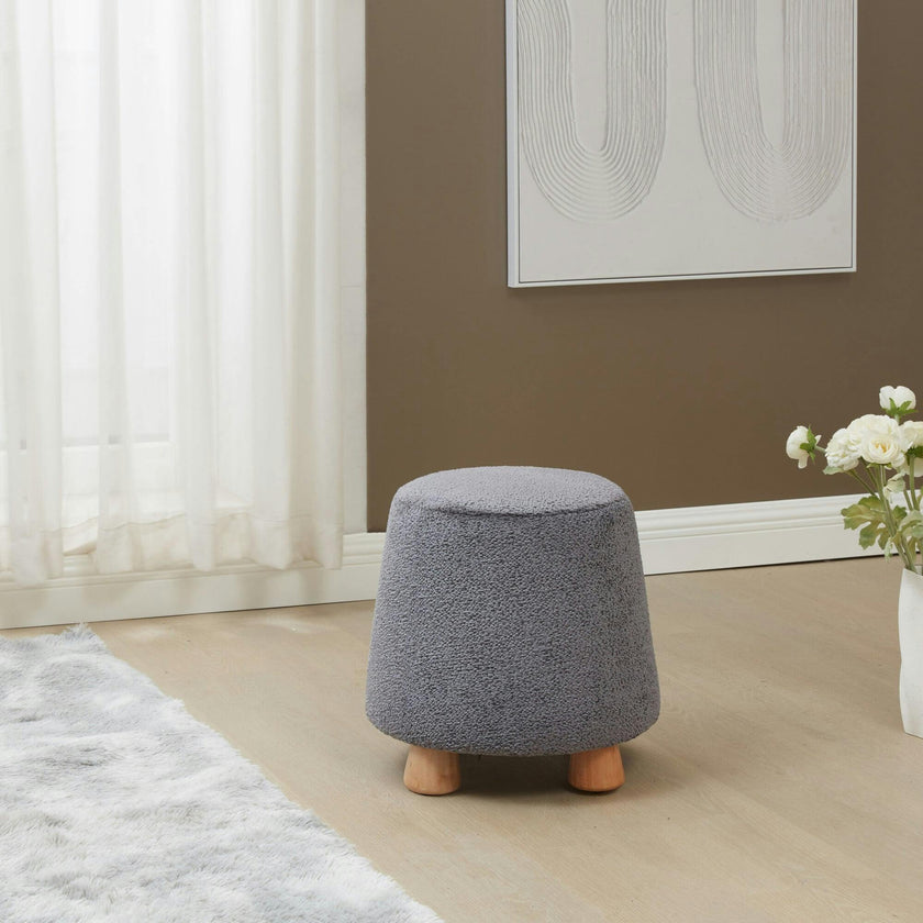 Denison Round Chenille Ottoman