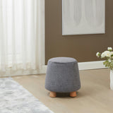 Denison Round Chenille Ottoman