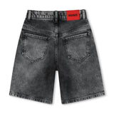 Black Lave-Denim Shorts