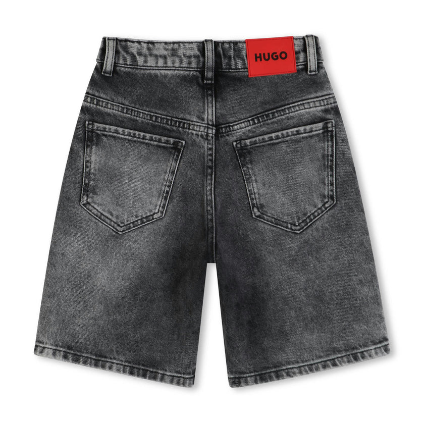 Black Lave-Denim Shorts