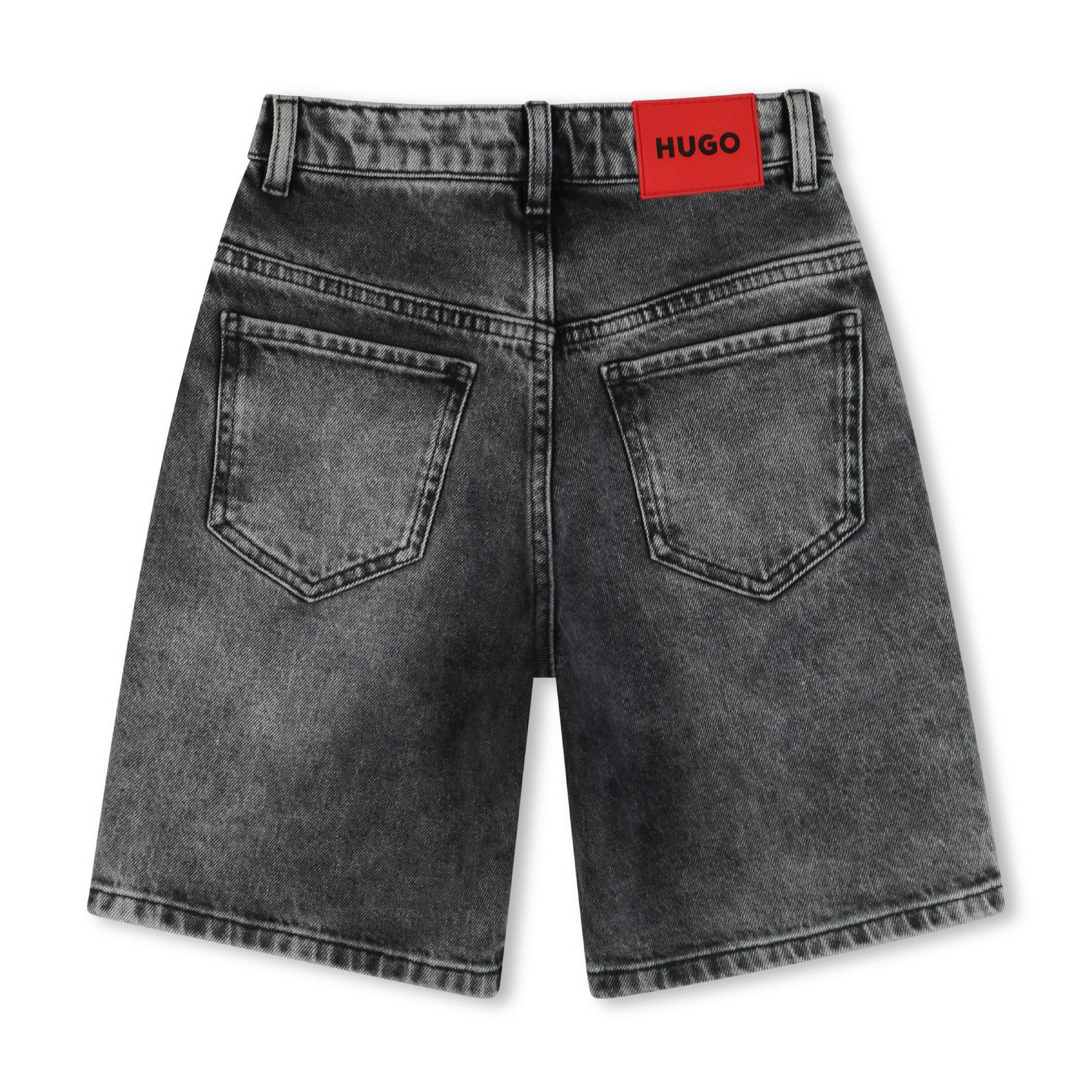 Black Lave-Denim Shorts