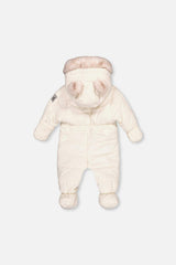 Baby One Piece Snowsuit For Car Seats Off White
