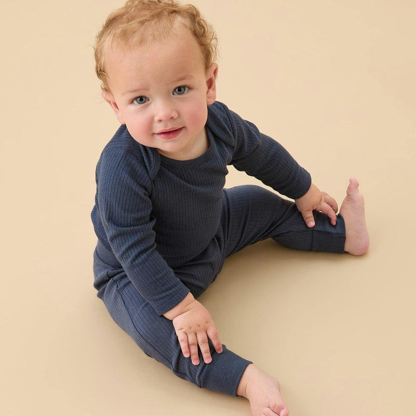 Ribbed Comfy Jogger - Navy