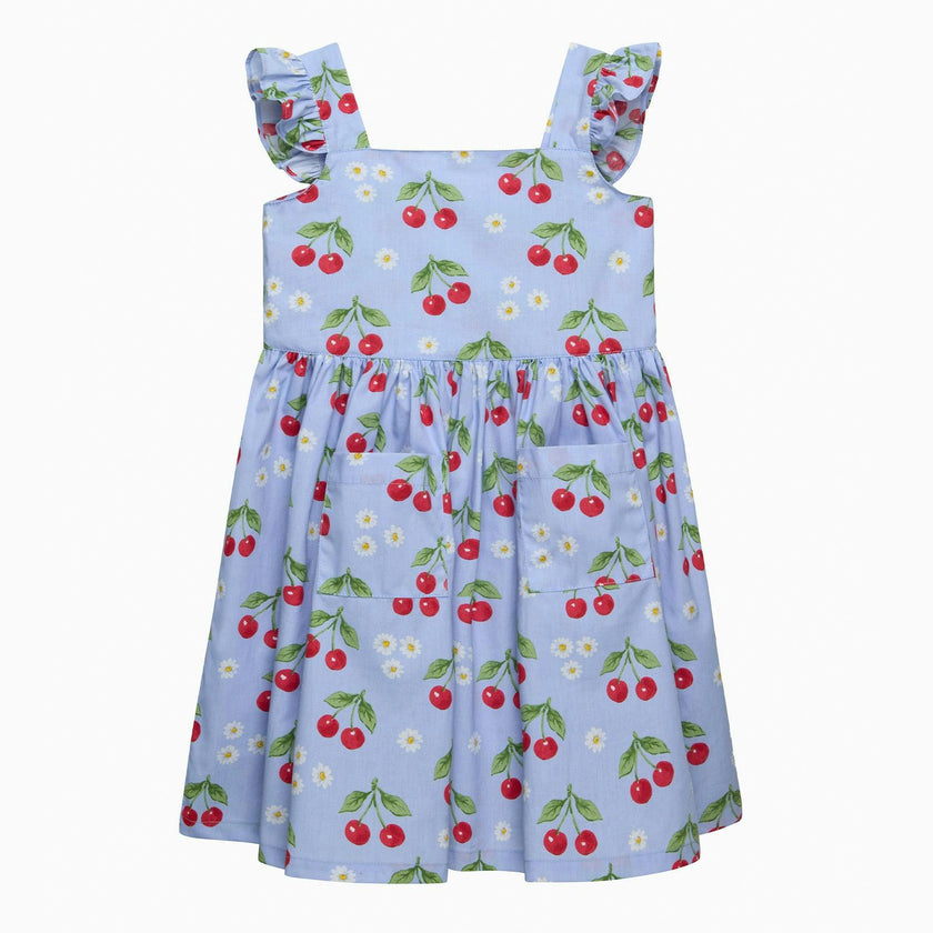 Adelina Summer Dress in Cherry & Daisy