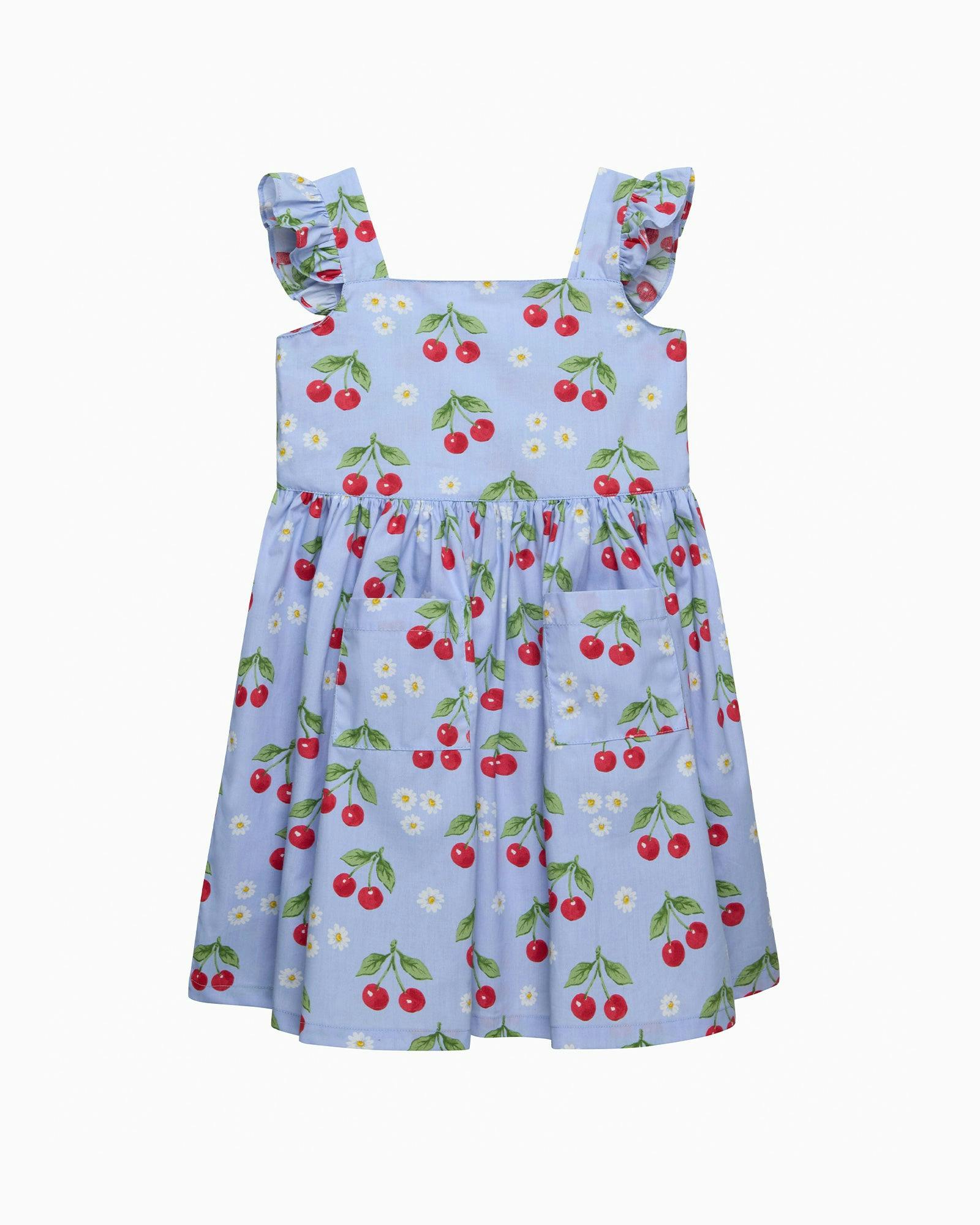 Adelina Summer Dress in Cherry & Daisy