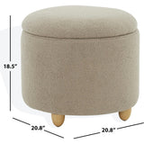 Mariabella Teddy Storage Ottoman / Brown / Natural