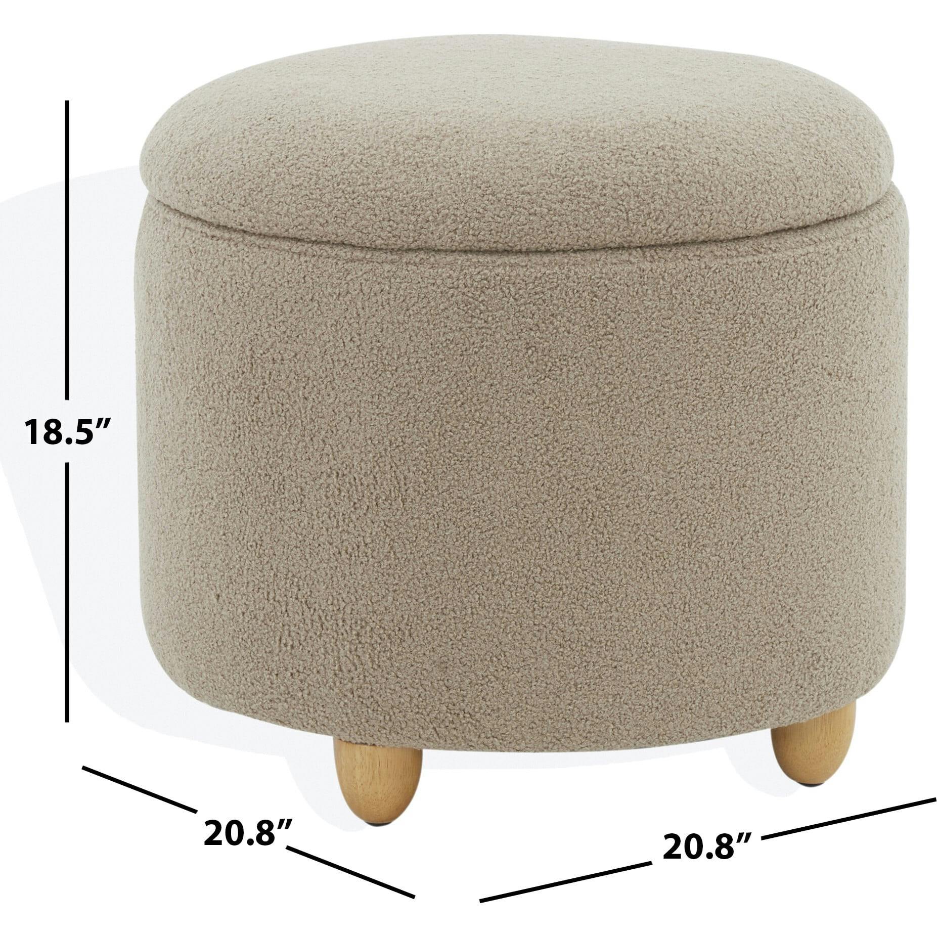 Mariabella Teddy Storage Ottoman / Brown / Natural