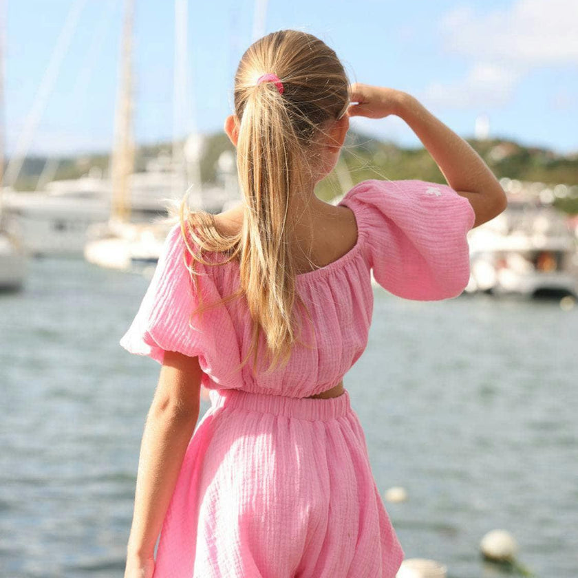 Pink Hailey Bow Bubble Set