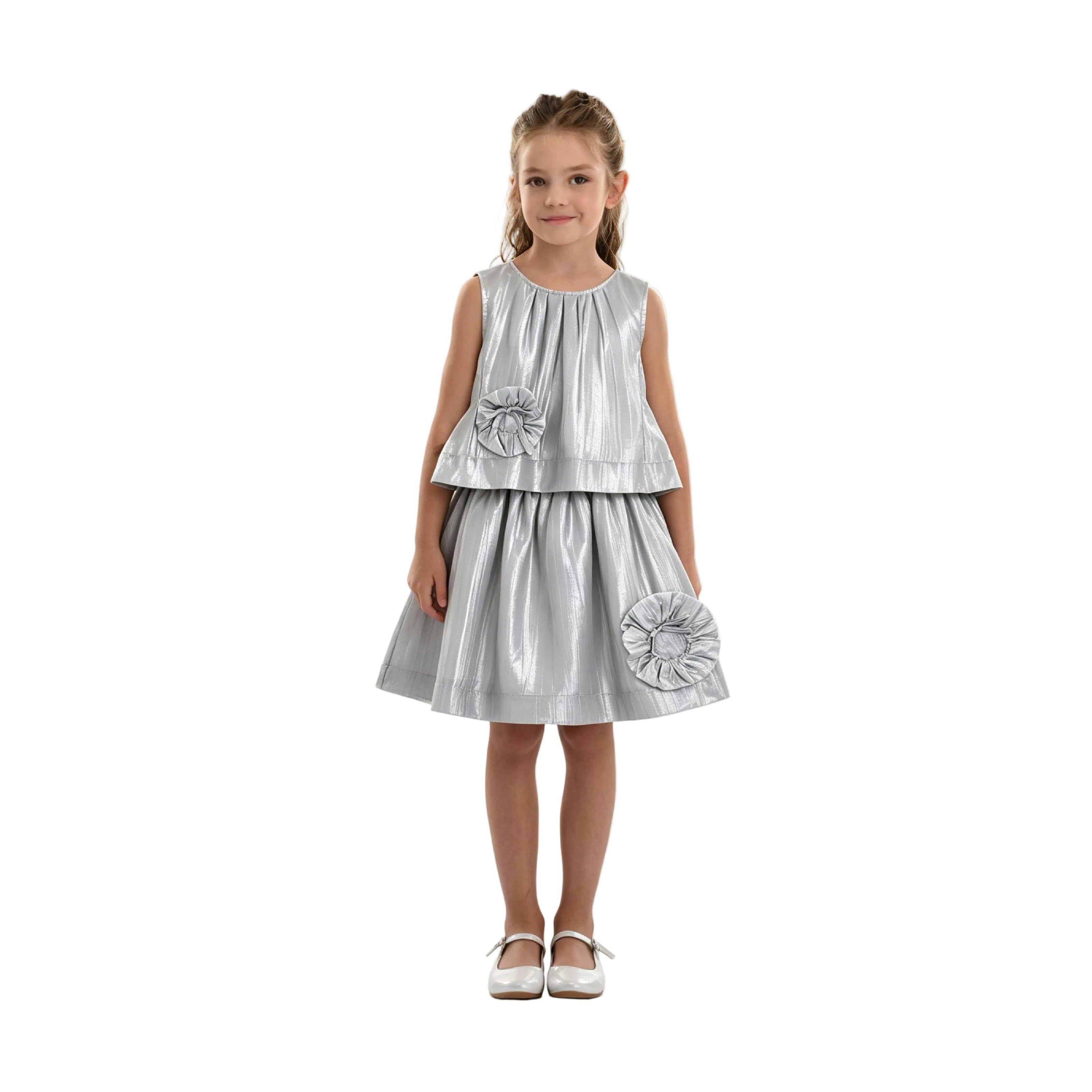 Silver Nerissa Bloom Skirt Set
