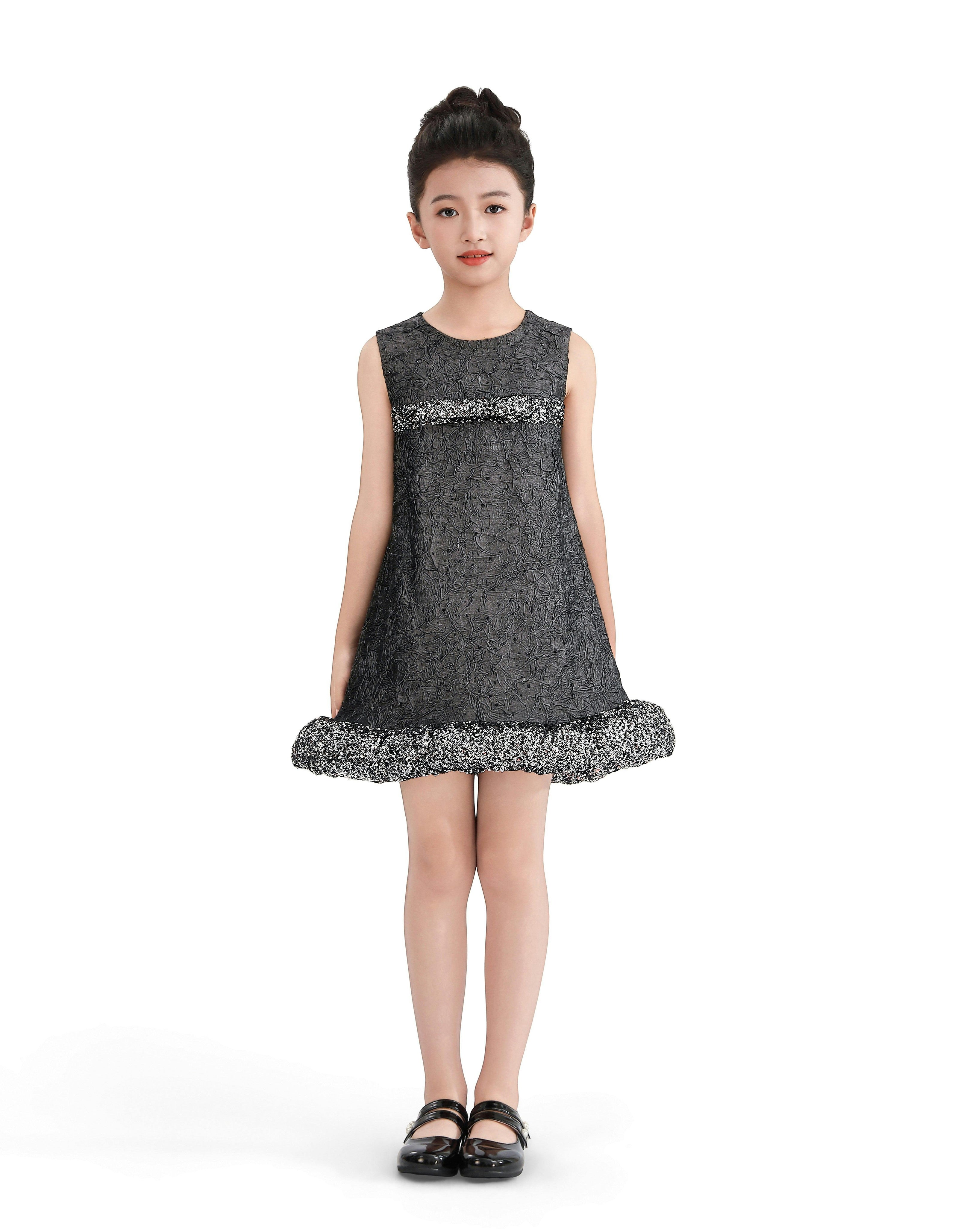 Dark Gray Speckled Dress