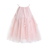 Pink Mirelle Petal Flared Tulle Dress