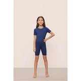 Kids TENCEL™ Modal Unisex Short PJ Set, Blue