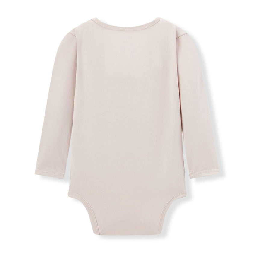 Sepia Rose Luxe Solid Long Sleeve One Piece