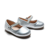 Silver Margot Pearl Band Flats