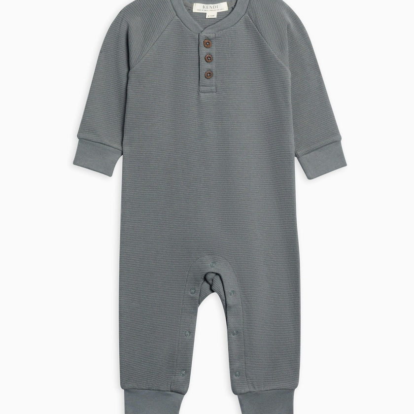 Crosby Waffle Knit Henley Romper