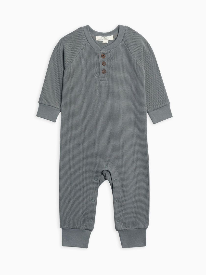 Crosby Waffle Knit Henley Romper
