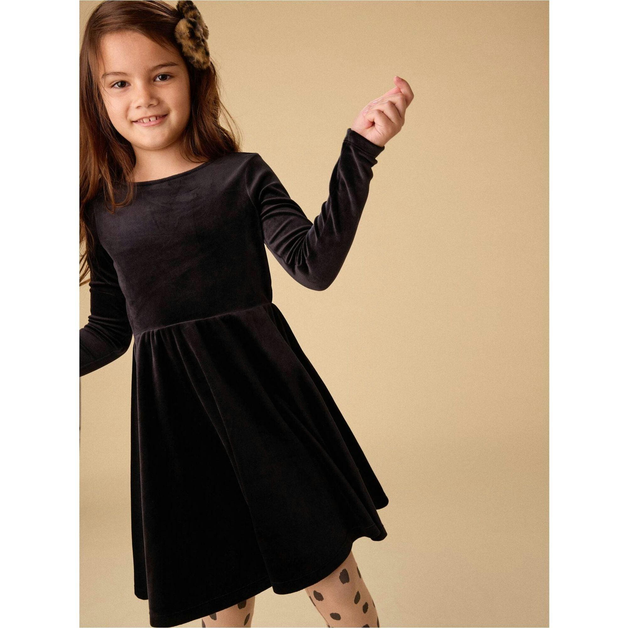Velour Ballet Dress, Black