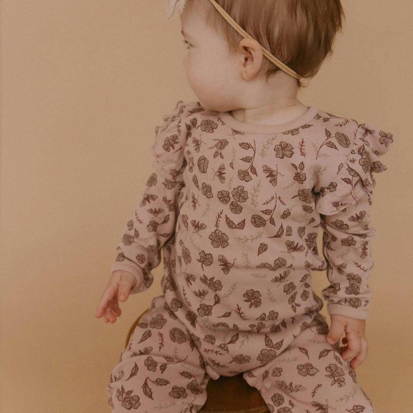 Organic Ruffle Full Sleeve Romper