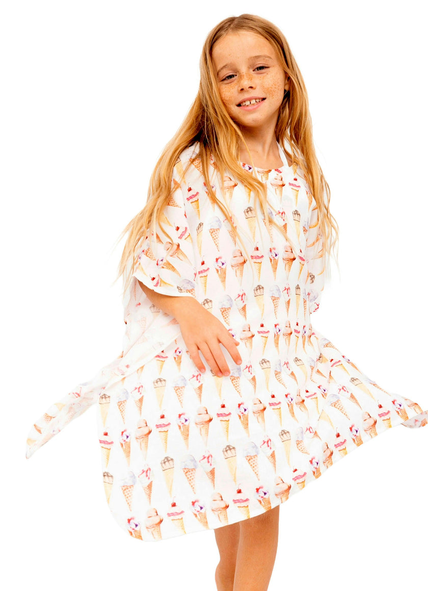 Print Cover-Up Poncho