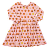 Long Sleeve Sunny Dress - Mini Mixed Jack O'Lanterns