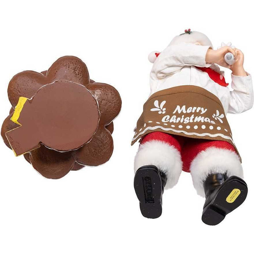 10.5-Inch Fabriché Santa Decorating Gingerbread Tree
