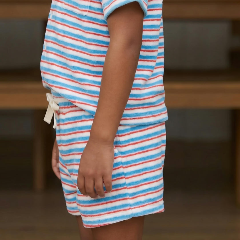 boys jetty stripe french terry short