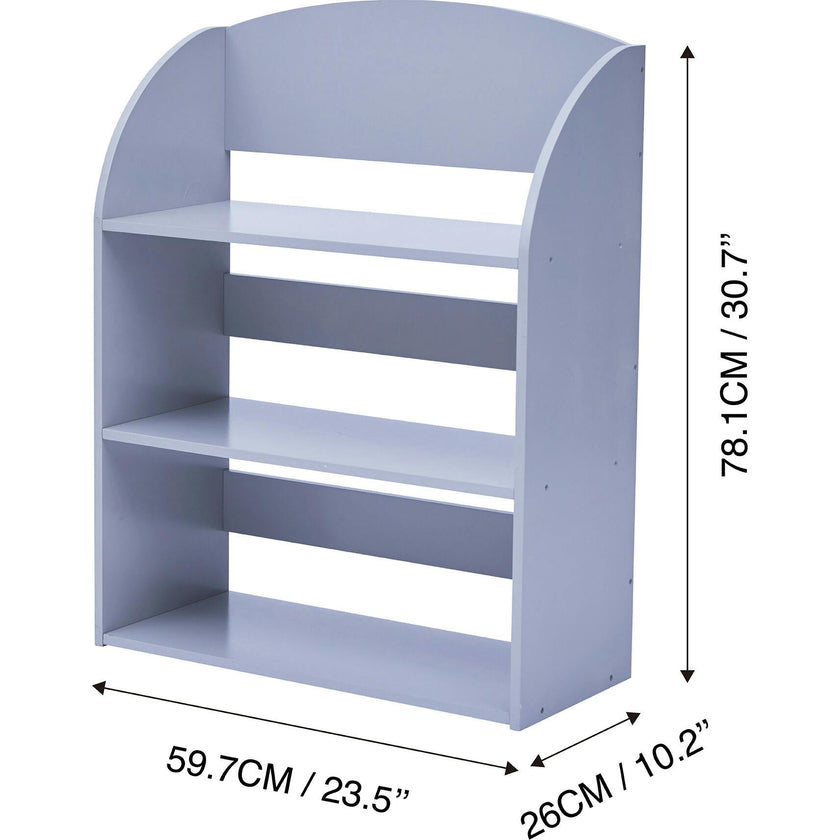 Plain Kids 3 Shelf Bookcase