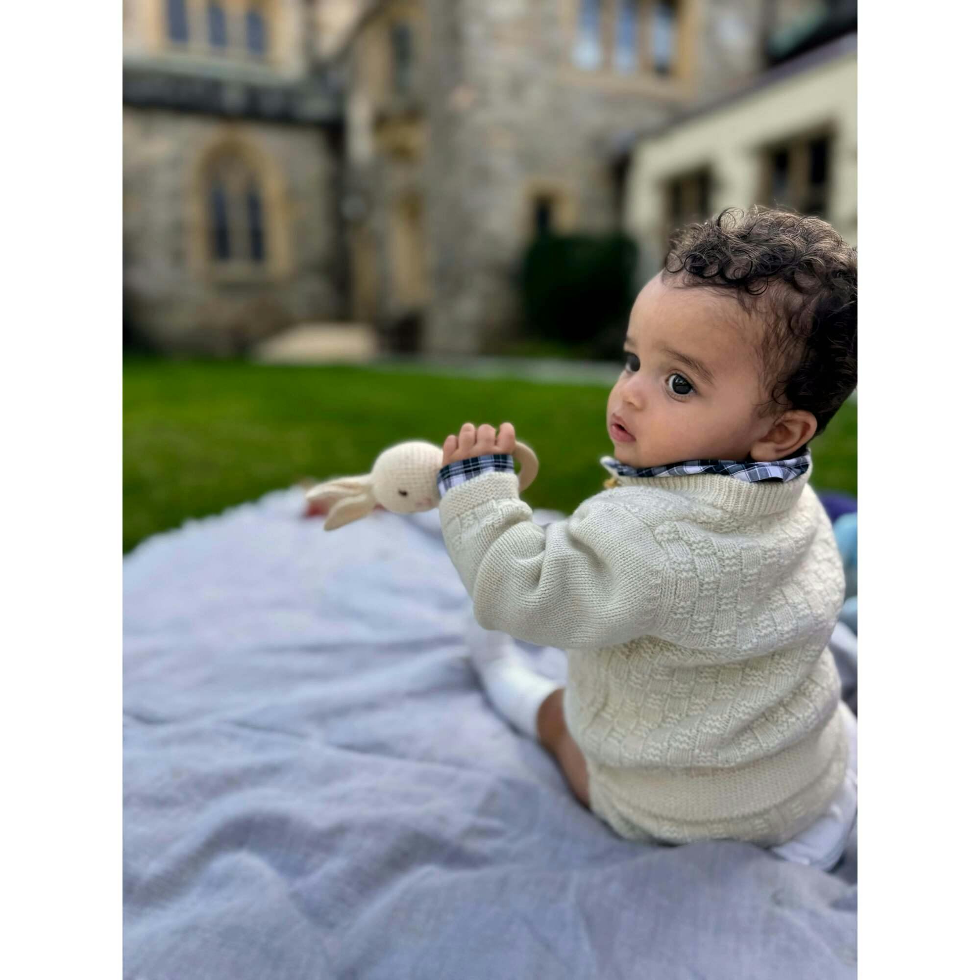 The Aspen Cashmere Baby Cardigan | Cream