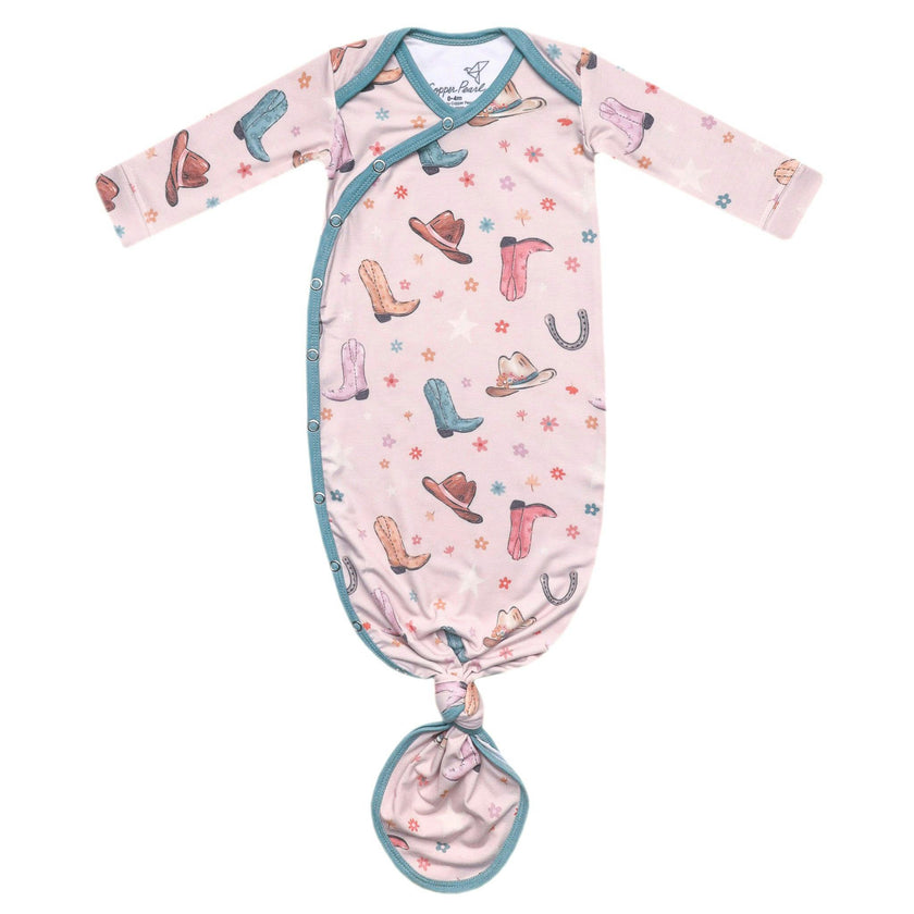 Newborn Knotted Gown - Cheyenne