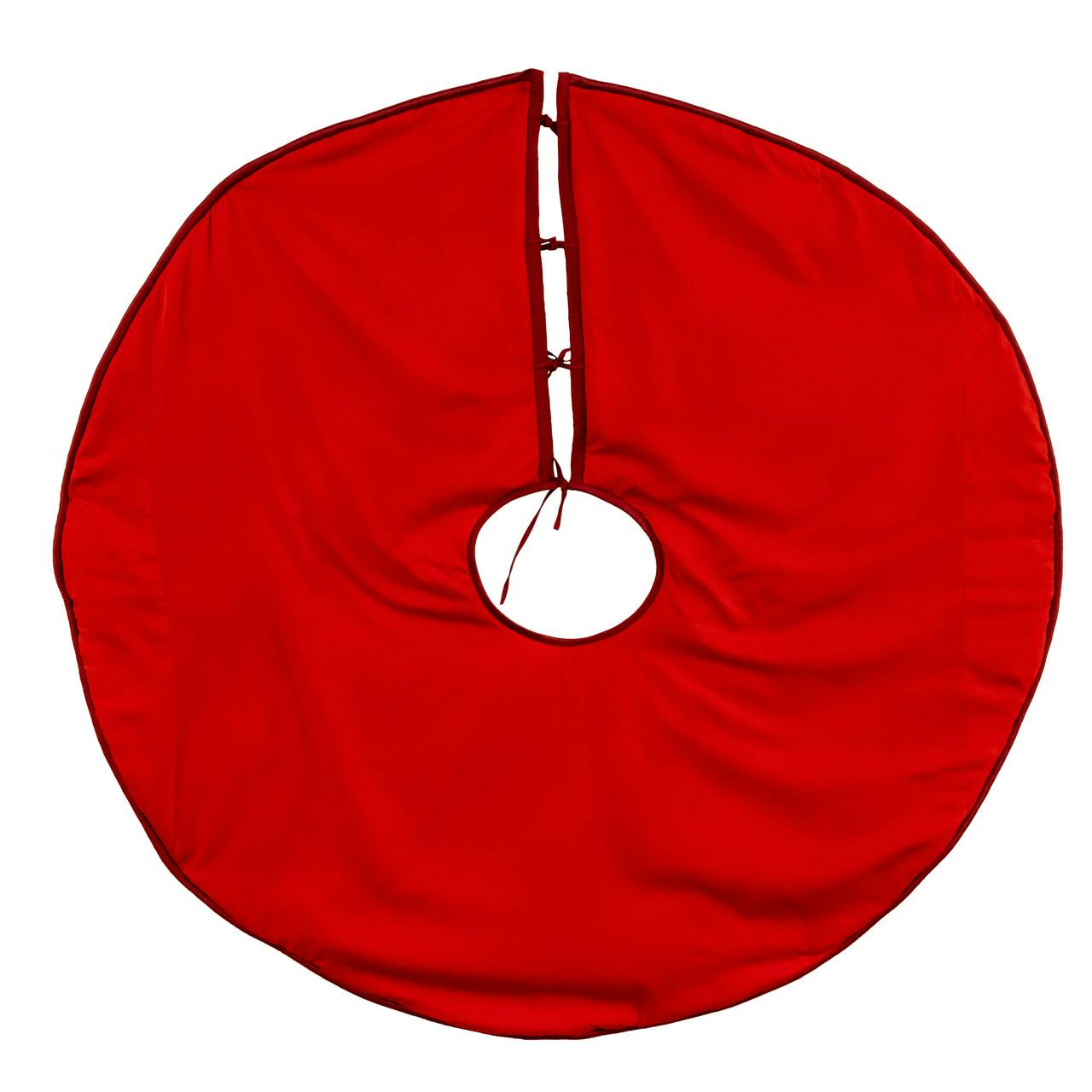 Kurt Adler 48-Inch Red and Green Plaid Velvet Border Tree Skirt