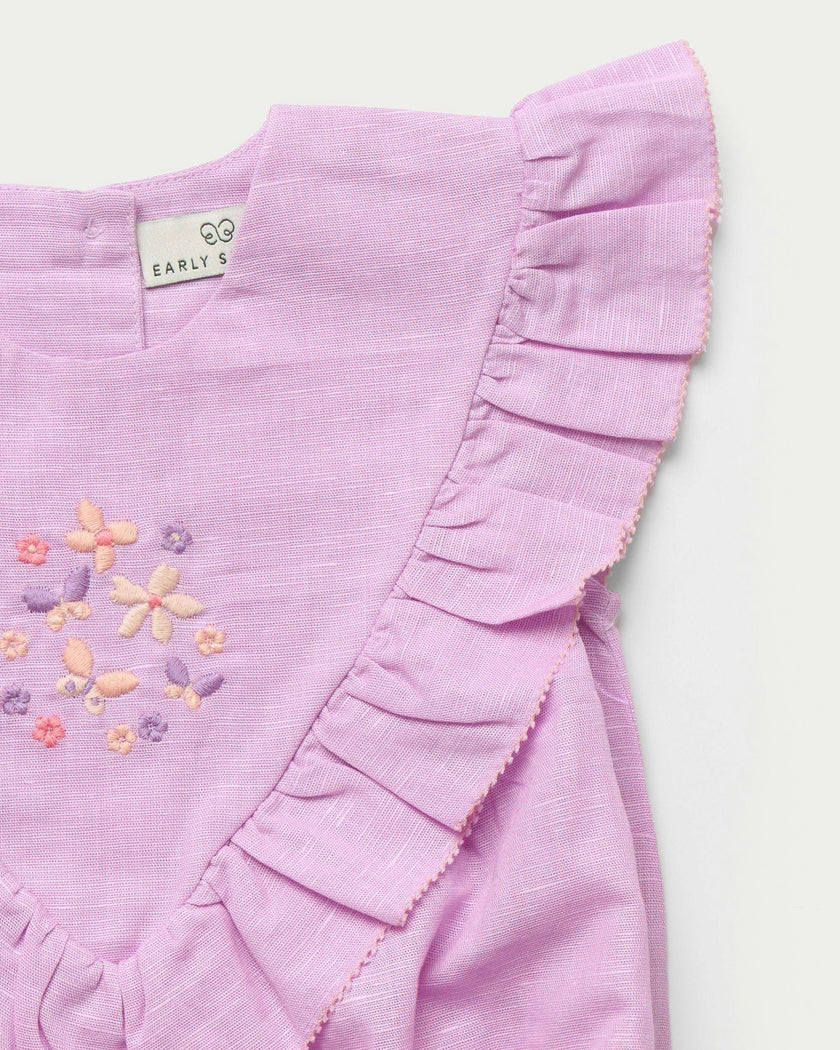 Lucy Baby Bubble Romper - Lilac