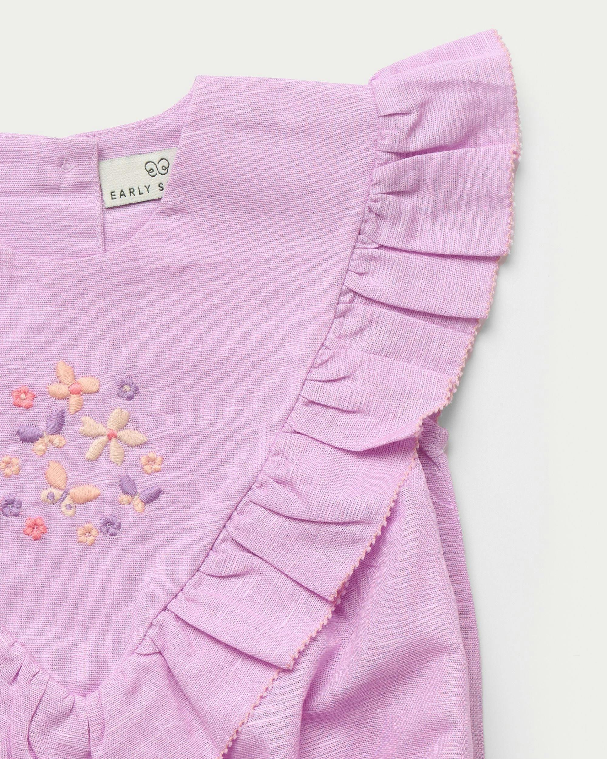 Lucy Baby Bubble Romper - Lilac