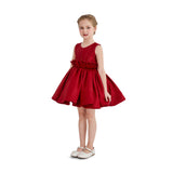 Red Luminara Ruffle Waist Formal Dress