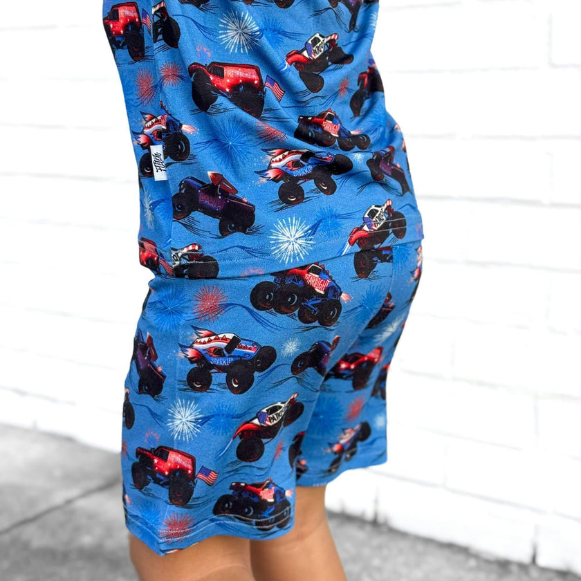 Red, White, and Boom 2 Piece Shorts Set