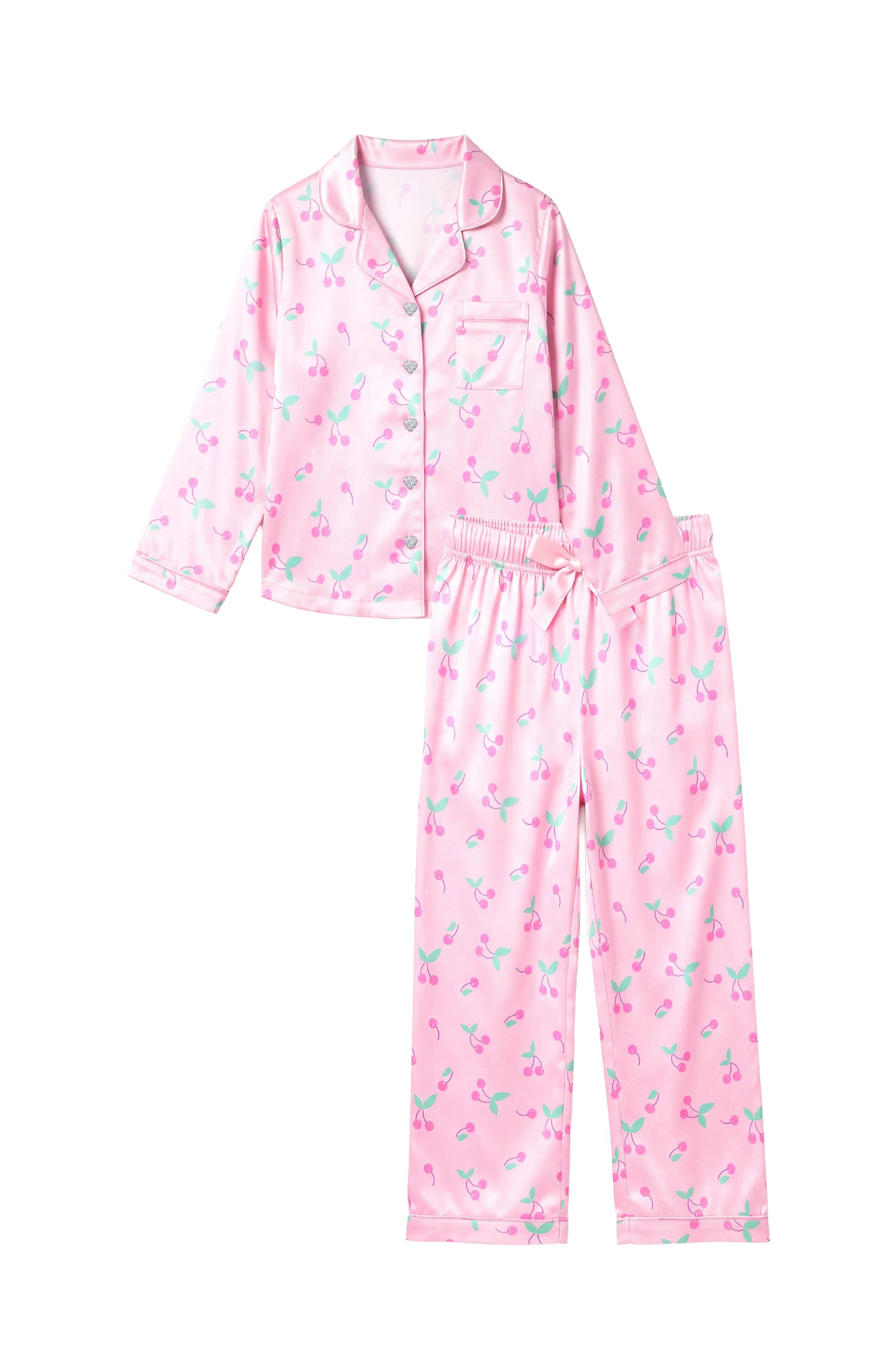 Sweet Cherries Long Sleeve Satin PJ