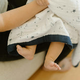 Cotton Muslin Baby Quilt - Shooting Stars
