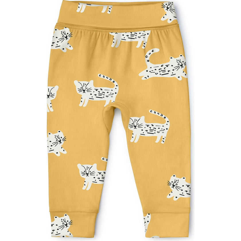 Printed Lap Shoulder Top Set, Yellow