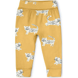 Printed Lap Shoulder Top Set, Yellow