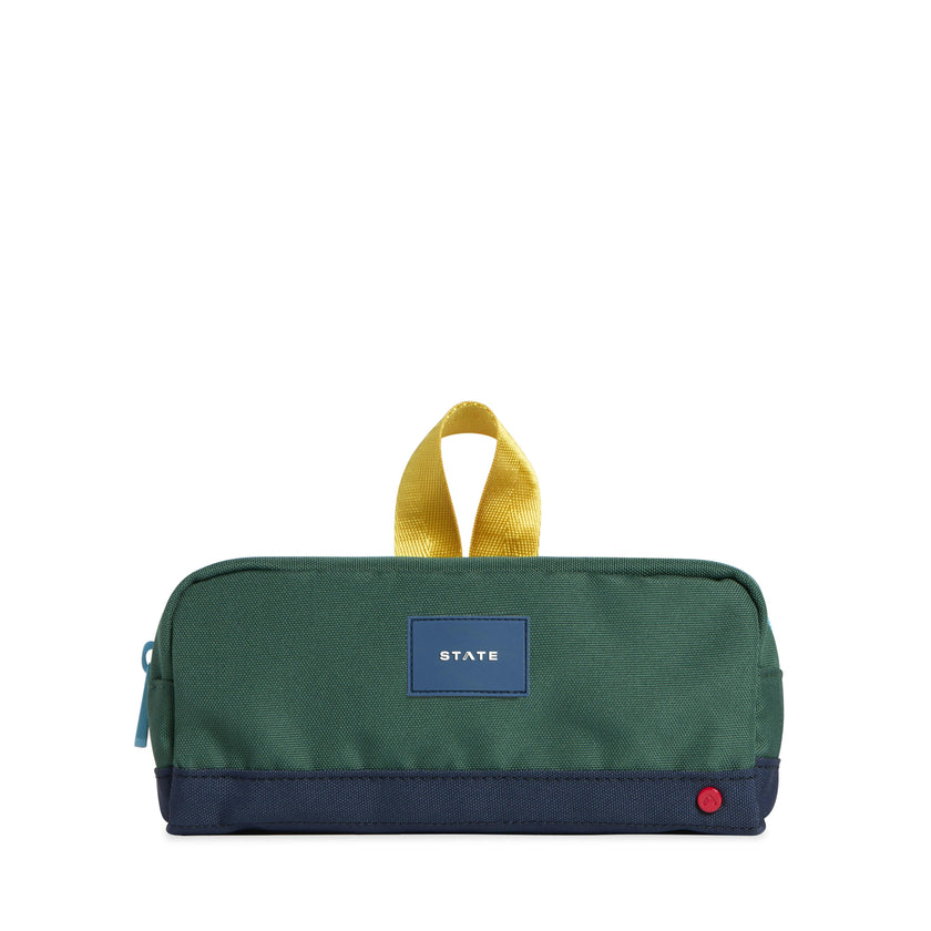 Clinton Pencil Case, Green/Navy