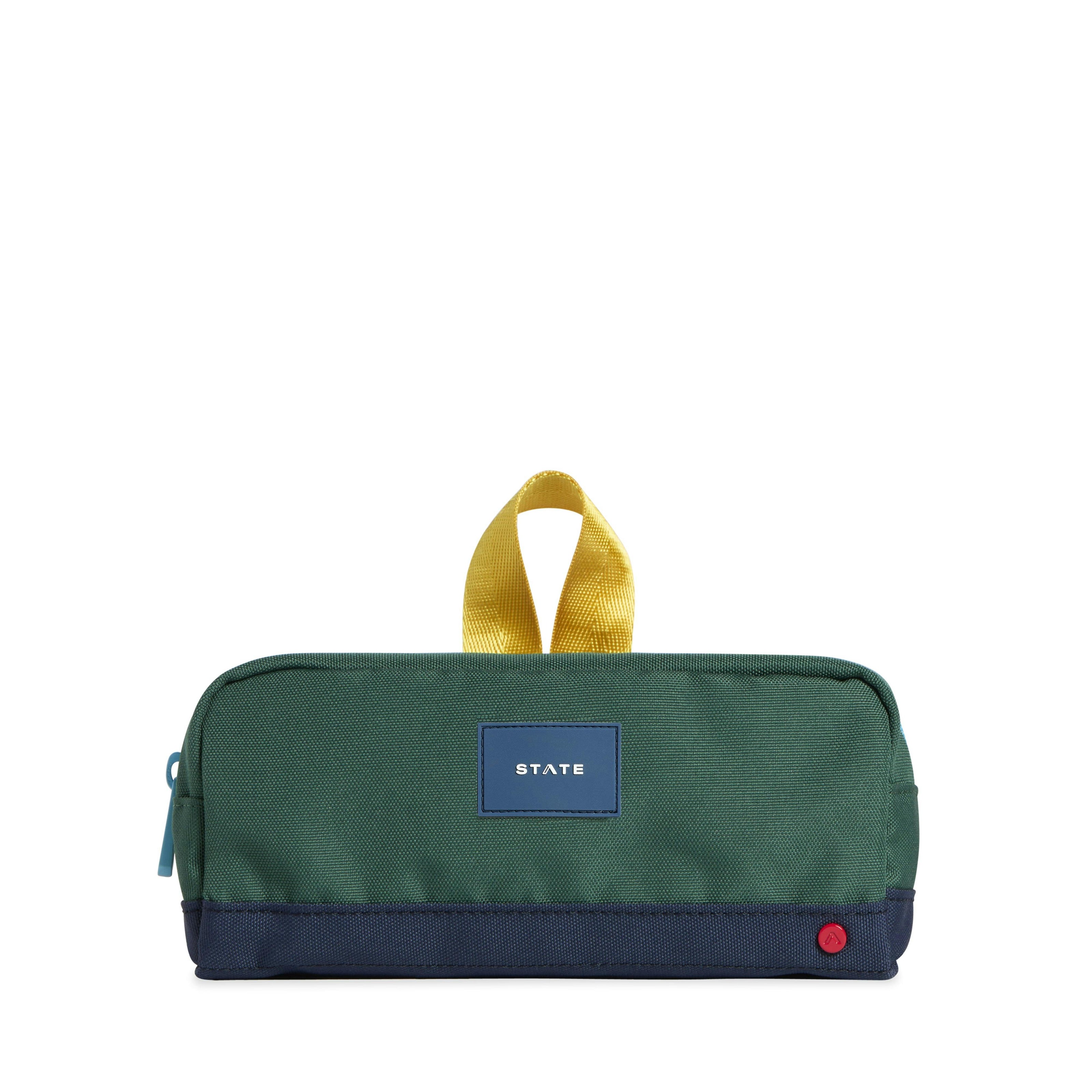 Clinton Pencil Case, Green/Navy