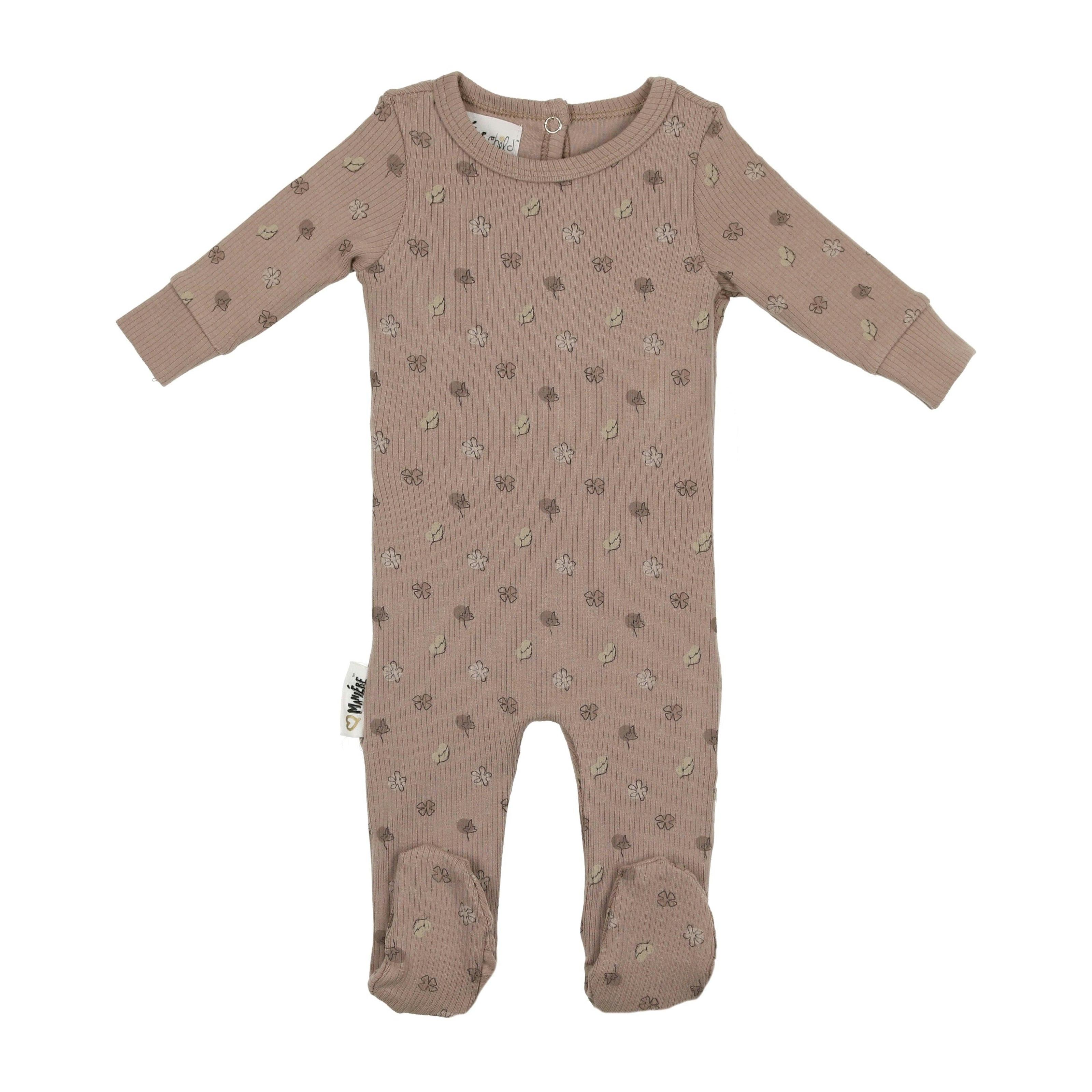 Little Leaves Long Sleeve Footie