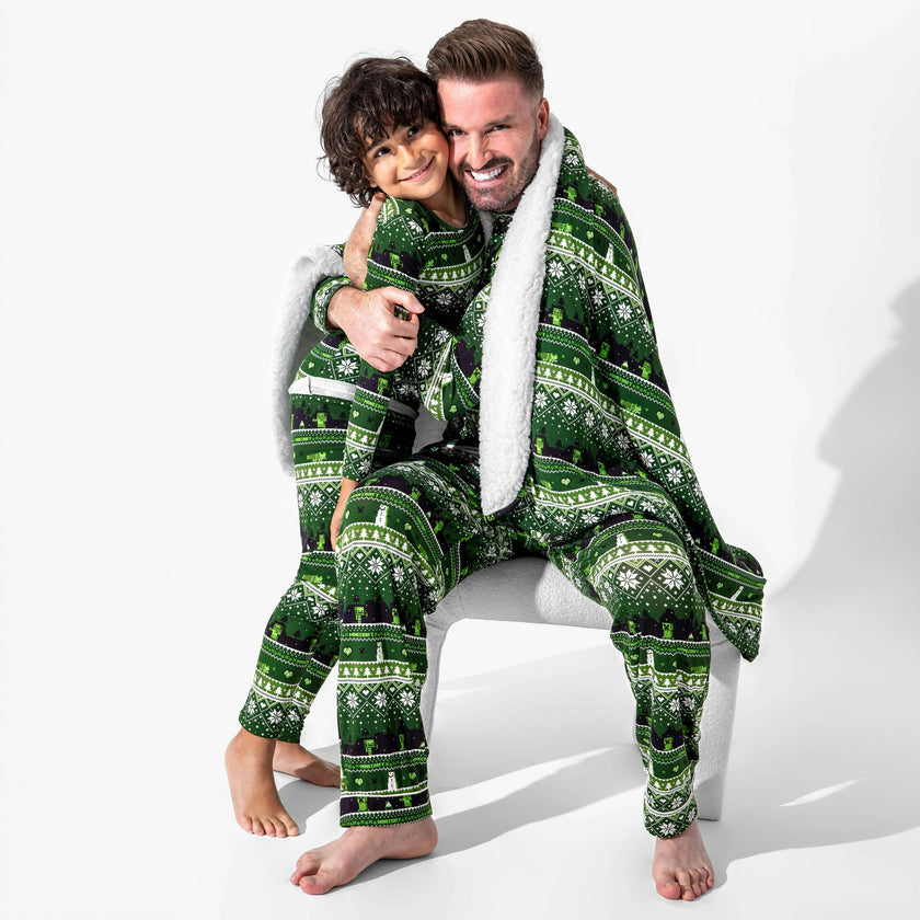 Minecraft Creeper Holiday Bamboo Kids Pajamas