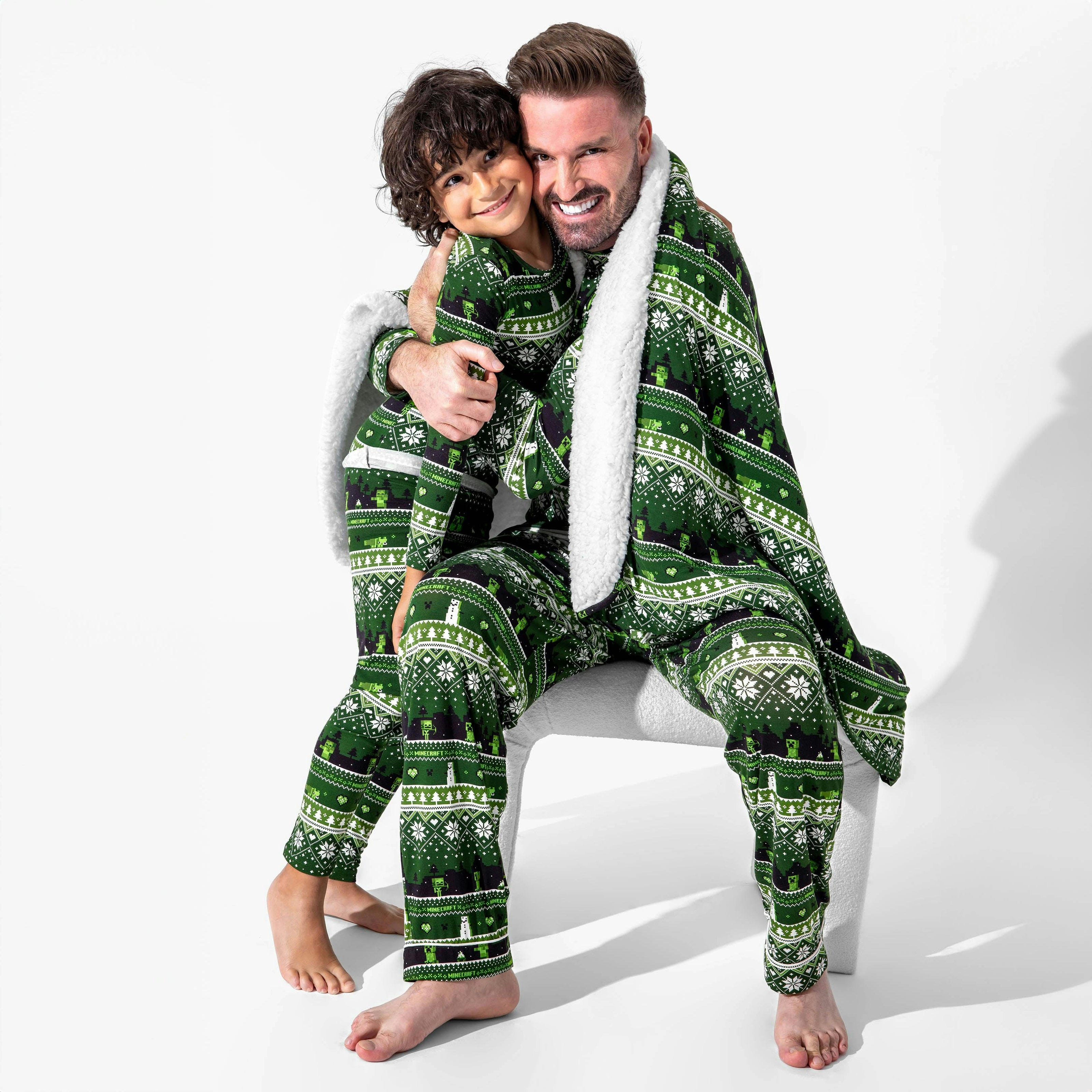 Minecraft Creeper Holiday Bamboo Kids Pajamas