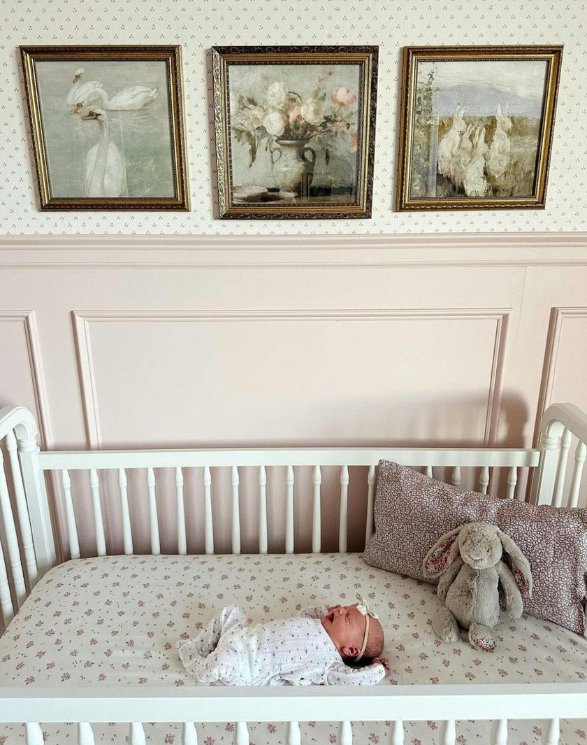 Evie Floral Muslin Crib Sheet