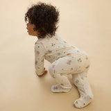 Fairy Garden Ribbed Clever Zip Baby Pajamas