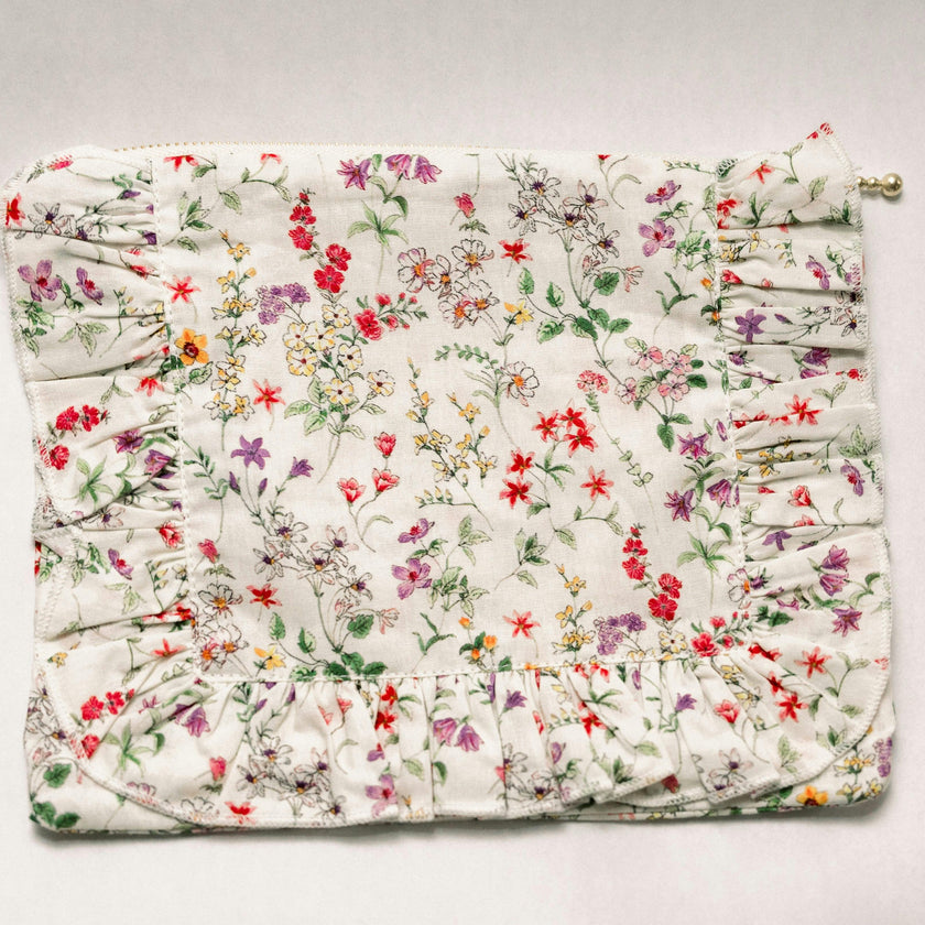 Wildflower Waltz Timeless Floral Ruffle Zipper