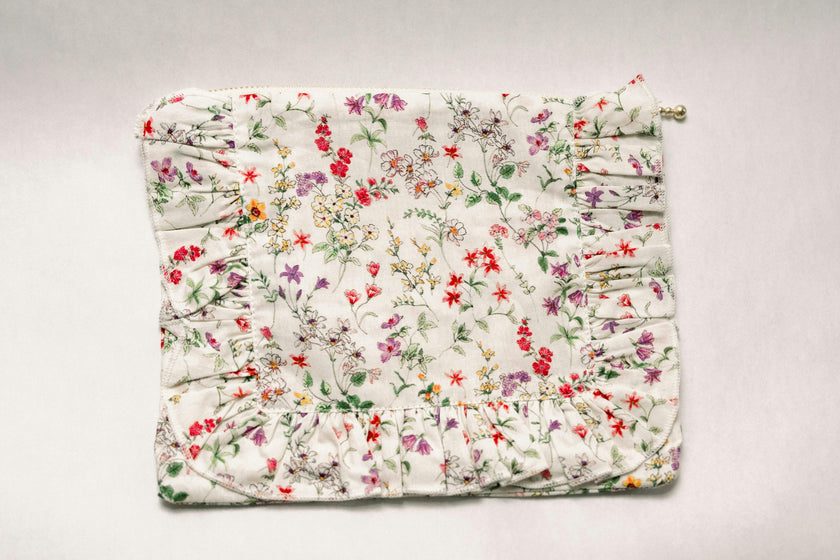 Wildflower Waltz Timeless Floral Ruffle Zipper